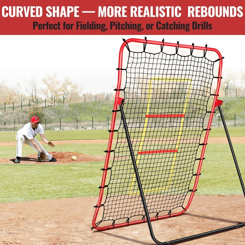 PLAYAPUT Baseball Rebounders + Pitchback Net,Adjustable 5 Angle Pitch Return Trainer for Fielding,Pitching & Catch Practice,Rebound Net with 3 Targets Simulate Grounders, Line Drives,Fly Balls for All Players - Image 5